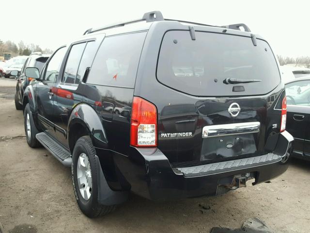 5N1AR18W75C773168 - 2005 NISSAN PATHFINDER BLACK photo 3