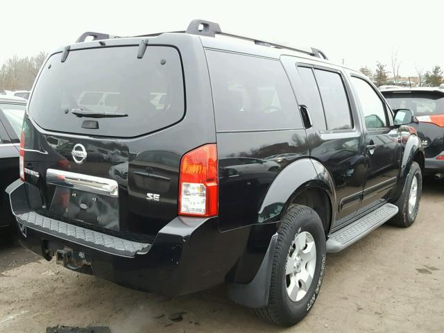 5N1AR18W75C773168 - 2005 NISSAN PATHFINDER BLACK photo 4