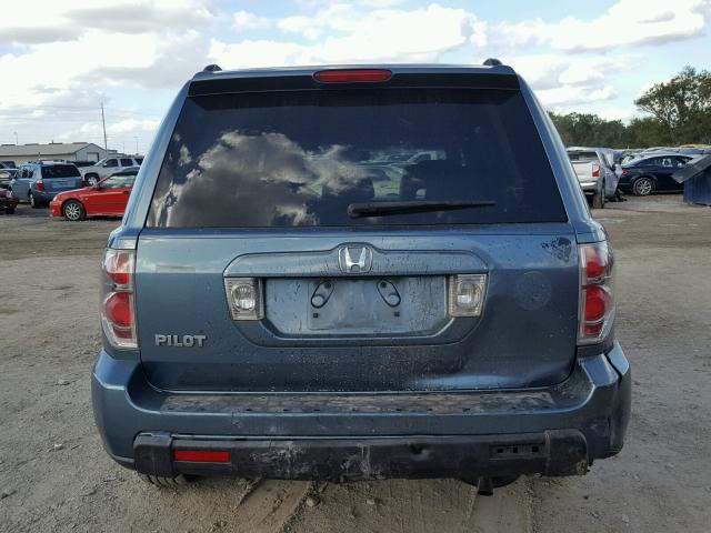 5FNYF28577B025941 - 2007 HONDA PILOT EXL BLUE photo 9