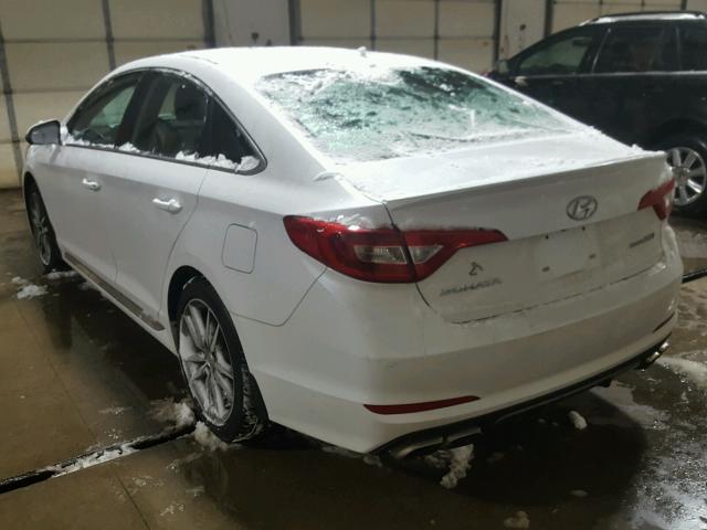 5NPE34ABXHH496136 - 2017 HYUNDAI SONATA SPO WHITE photo 3