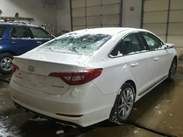 5NPE34ABXHH496136 - 2017 HYUNDAI SONATA SPO WHITE photo 4