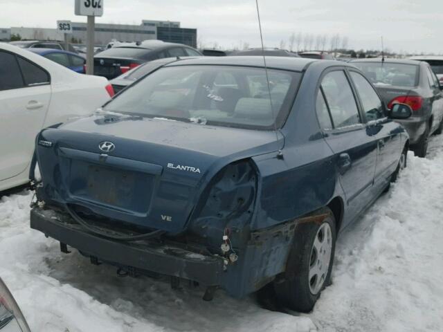 KMHDN45D73U500963 - 2003 HYUNDAI ELANTRA GL BLUE photo 4