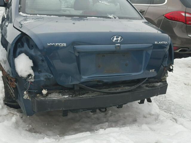 KMHDN45D73U500963 - 2003 HYUNDAI ELANTRA GL BLUE photo 9