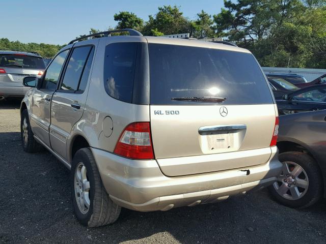 4JGAB75E02A351849 - 2002 MERCEDES-BENZ ML 500 GOLD photo 3