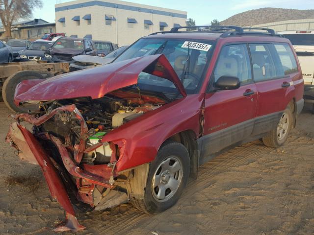 JF1SF635X2G748241 - 2002 SUBARU FORESTER L MAROON photo 2