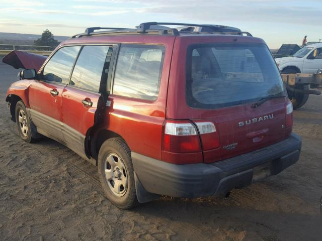 JF1SF635X2G748241 - 2002 SUBARU FORESTER L MAROON photo 3