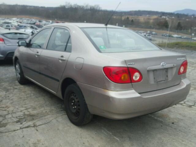 2T1BR32E23C154809 - 2003 TOYOTA COROLLA BEIGE photo 3