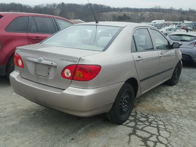 2T1BR32E23C154809 - 2003 TOYOTA COROLLA BEIGE photo 4