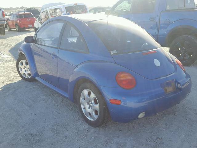 3VWCP21C32M422077 - 2002 VOLKSWAGEN NEW BEETLE 蓝色 照片 3