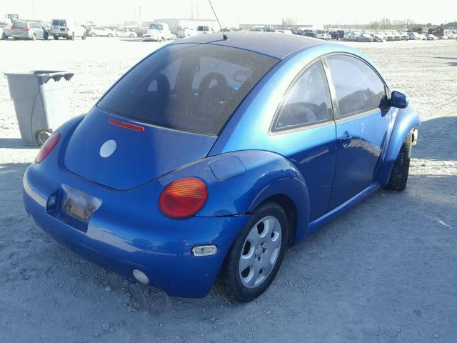 3VWCP21C32M422077 - 2002 VOLKSWAGEN NEW BEETLE BLUE photo 4