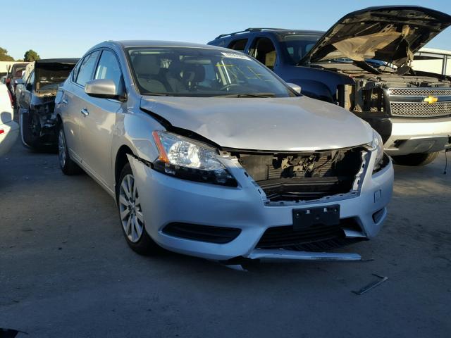 3N1AB7AP6EY330003 - 2014 NISSAN SENTRA S SILVER photo 1