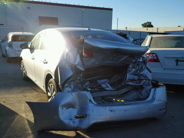 3N1AB7AP6EY330003 - 2014 NISSAN SENTRA S SILVER photo 3