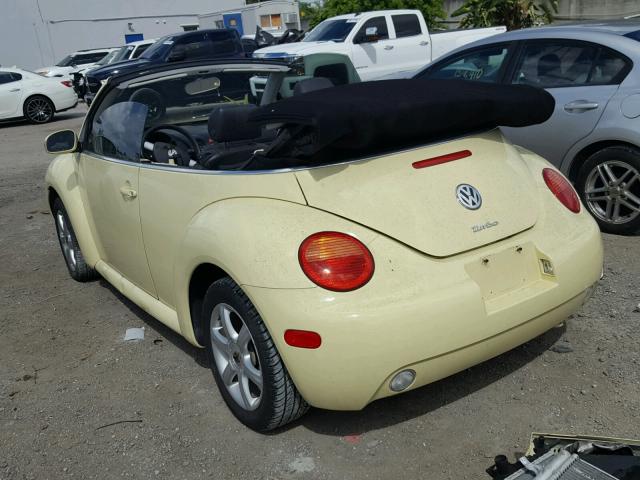 3VWCD31Y85M312589 - 2005 VOLKSWAGEN NEW BEETLE Sarı foto 3