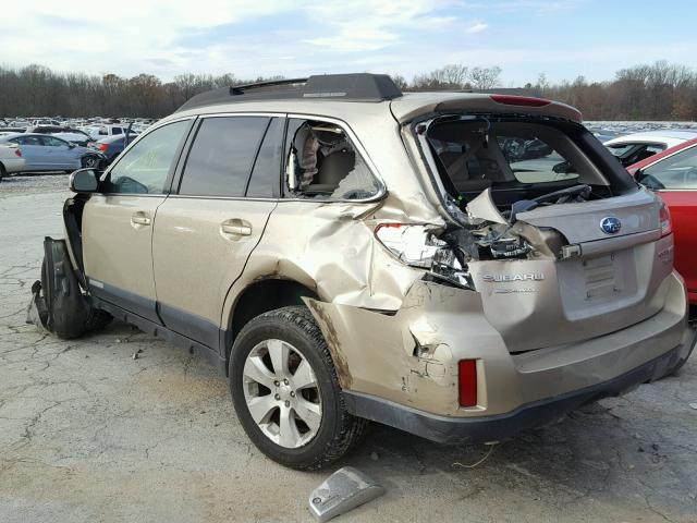 4S4BREAC1A2380469 - 2010 SUBARU OUTBACK 3. BEIGE photo 3