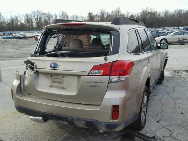 4S4BREAC1A2380469 - 2010 SUBARU OUTBACK 3. BEIGE photo 4