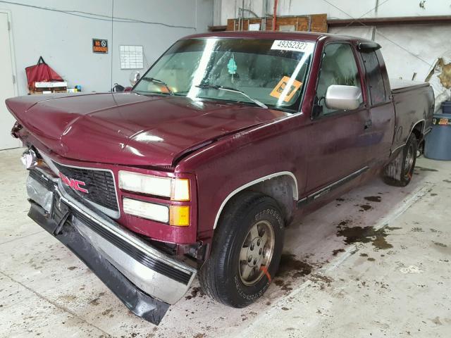 2GTEC19H3R1533151 - 1994 GMC SIERRA C15 MAROON photo 2