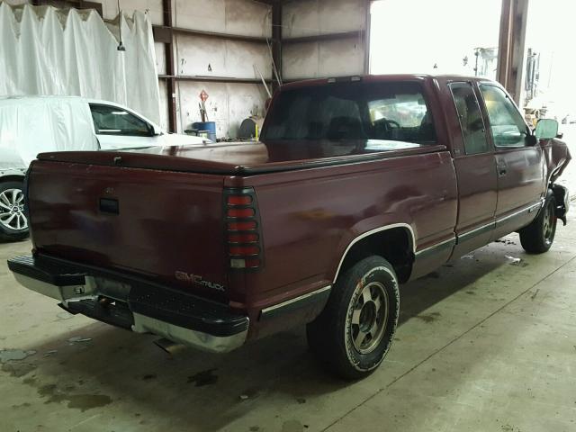 2GTEC19H3R1533151 - 1994 GMC SIERRA C15 MAROON photo 4