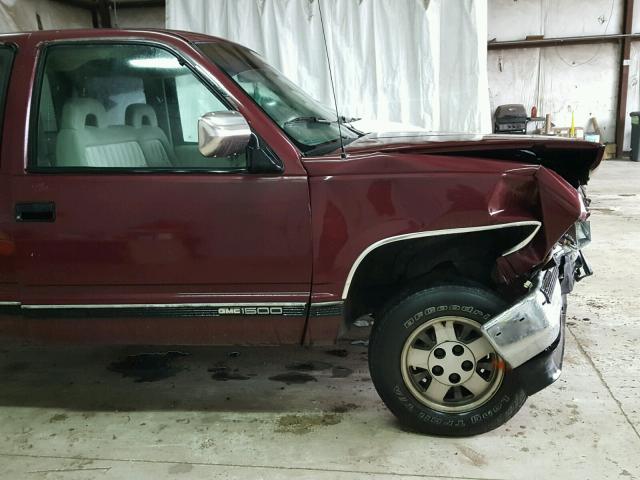 2GTEC19H3R1533151 - 1994 GMC SIERRA C15 MAROON photo 9