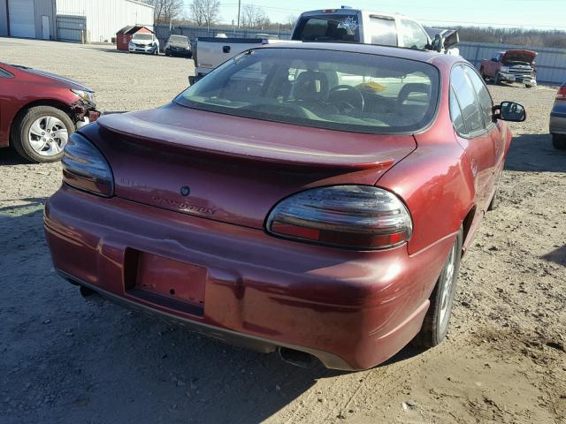 1G2WP52K41F250264 - 2001 PONTIAC GRAND PRIX MAROON photo 4