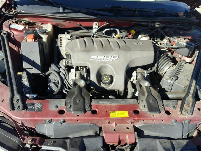 1G2WP52K41F250264 - 2001 PONTIAC GRAND PRIX MAROON photo 7