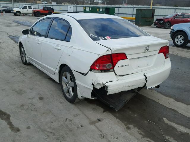 1HGFA16808L113971 - 2008 HONDA CIVIC EX WHITE photo 3