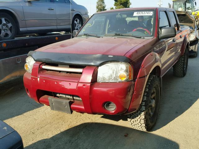 1N6ED27T64C403133 - 2004 NISSAN FRONTIER C RED photo 2