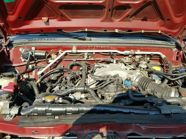 1N6ED27T64C403133 - 2004 NISSAN FRONTIER C RED photo 7