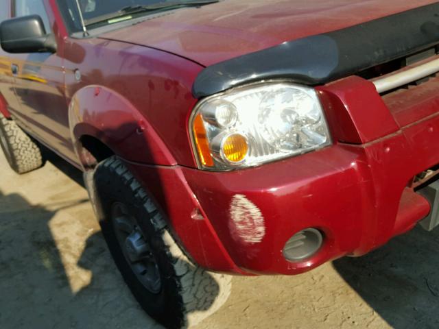 1N6ED27T64C403133 - 2004 NISSAN FRONTIER C RED photo 9