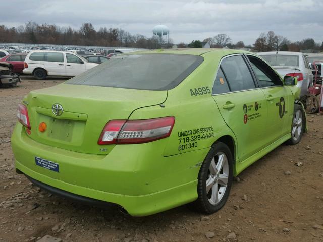 4T1BF3EK6BU149605 - 2011 TOYOTA CAMRY BASE GREEN photo 4