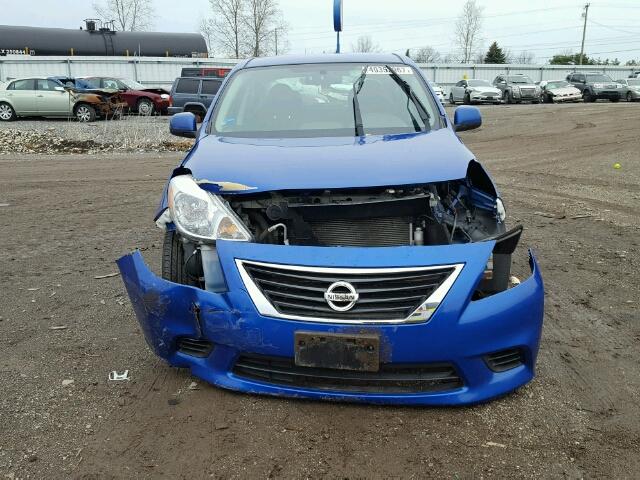 3N1CN7AP2DL879872 - 2013 NISSAN VERSA S BLUE photo 9