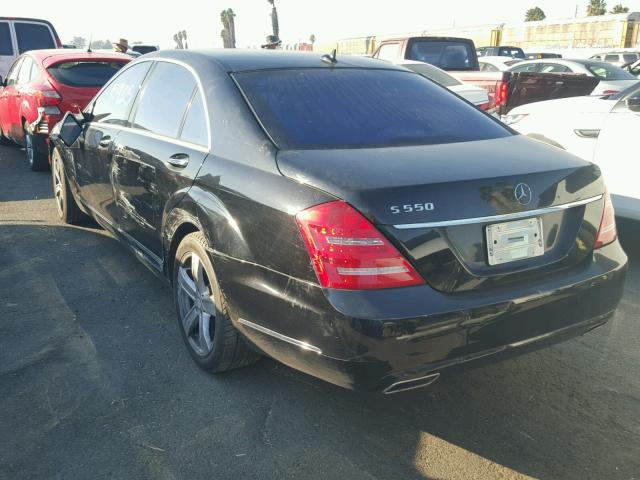 WDDNG7BB1AA345578 - 2010 MERCEDES-BENZ S 550 BLACK photo 3