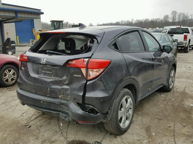 3CZRU6H54GM728341 - 2016 HONDA HR-V EX GRAY photo 4