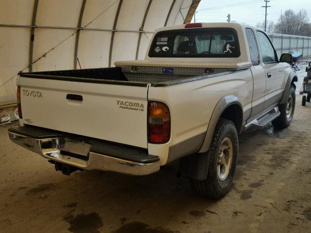 4TASN92N5XZ545426 - 1999 TOYOTA TACOMA XTR WHITE photo 4