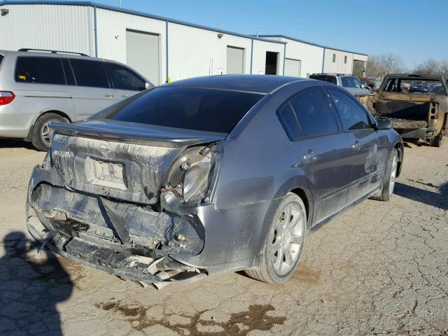 1N4BA41E07C818656 - 2007 NISSAN MAXIMA SE GRAY photo 4