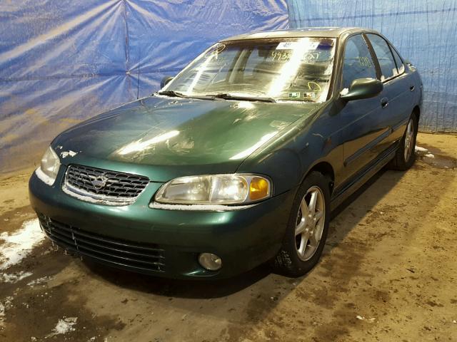 3N1BB51D31L112655 - 2001 NISSAN SENTRA SE GREEN photo 2