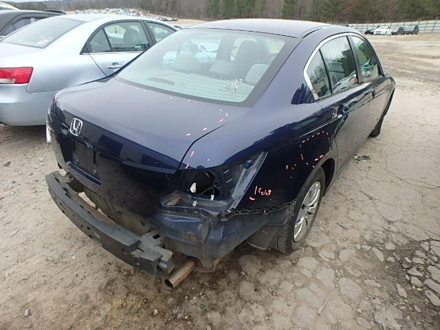 1HGCP2F36AA086787 - 2010 HONDA ACCORD LX BLUE photo 4