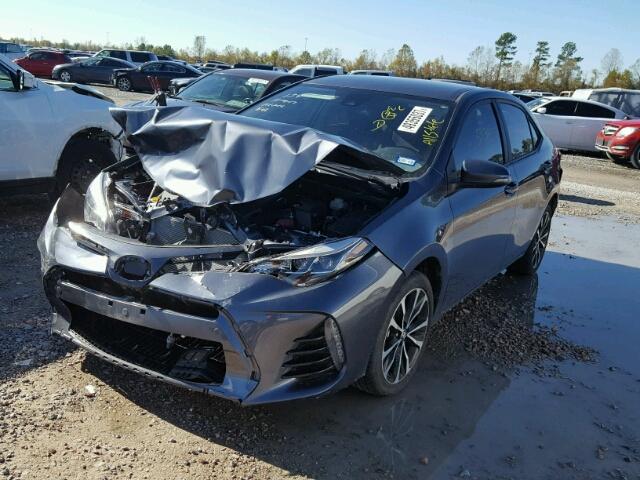 5YFBURHE8HP659818 - 2017 TOYOTA COROLLA L BLUE photo 2