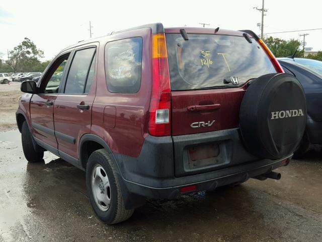 SHSRD68404U204772 - 2004 HONDA CR-V LX RED photo 3