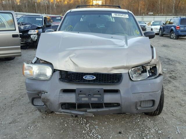 1FMCU02191KB03992 - 2001 FORD ESCAPE XLS TAN photo 9