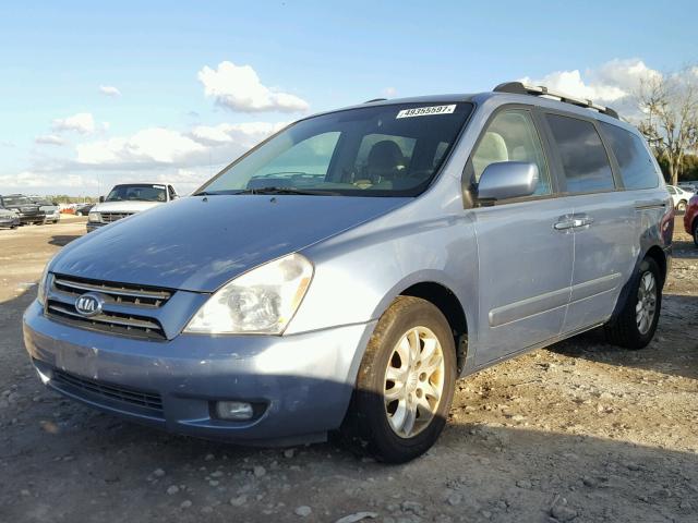 KNDMB233766024508 - 2006 KIA SEDONA EX BLUE photo 2