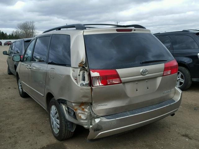 5TDZA23C34S038198 - 2004 TOYOTA SIENNA CE GOLD photo 3