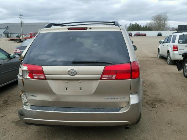 5TDZA23C34S038198 - 2004 TOYOTA SIENNA CE GOLD photo 9