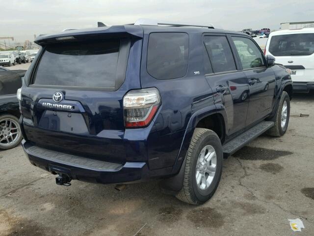 JTEBU5JR8G5346863 - 2016 TOYOTA 4RUNNER SR BLUE photo 4