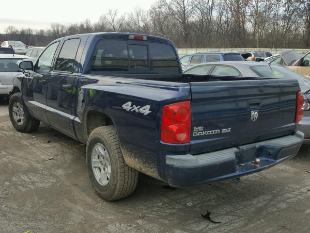 1D7HW48K57S138233 - 2007 DODGE DAKOTA QUA BLUE photo 3