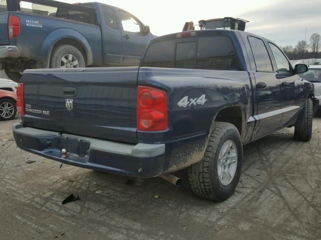 1D7HW48K57S138233 - 2007 DODGE DAKOTA QUA BLUE photo 4