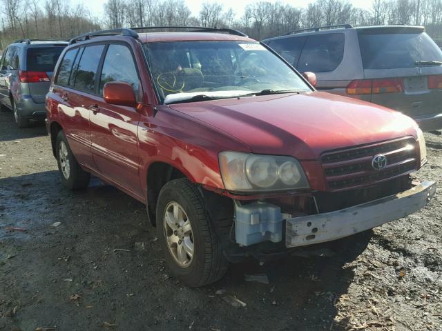 JTEHF21A330158143 - 2003 TOYOTA HIGHLANDER RED photo 1