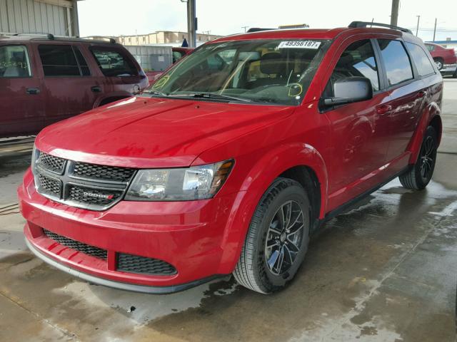 3C4PDCAB3HT576846 - 2017 DODGE JOURNEY SE RED photo 2