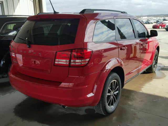 3C4PDCAB3HT576846 - 2017 DODGE JOURNEY SE RED photo 4