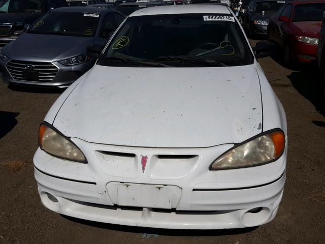 1G2NF52T5YM853463 - 2000 PONTIAC GRAND AM S WHITE photo 9