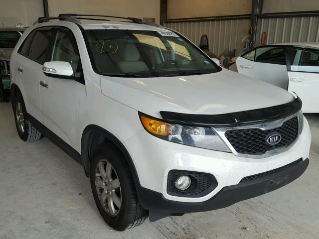 5XYKT3A66DG330956 - 2013 KIA SORENTO LX WHITE photo 1